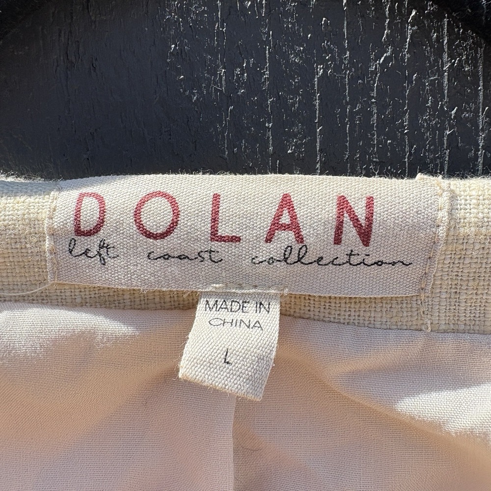 Anthropologie Dolan Boho Folk Art Embroidered Linen Blnd Jacket L Crop Floral - Picture 3 of 12